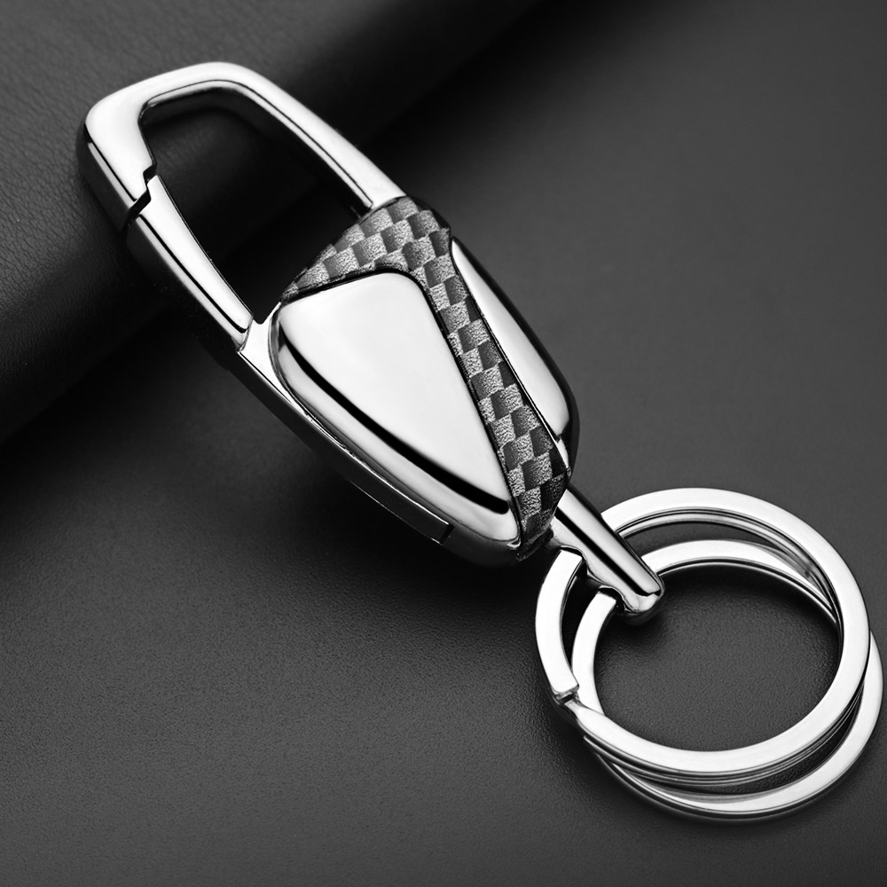 Initial Ring Custom - Gepersonaliseerde sleutelhanger dubbele schakelaar sleutelhanger aangepaste