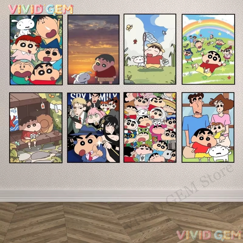 Photo Mosaic Print - VIVID GEM Kleurrijk DIY Crayon Shin-chan